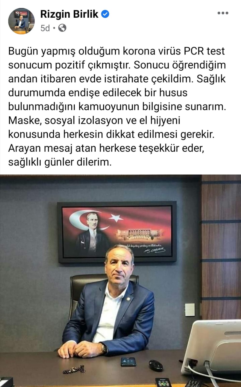 AK Parti Şırnak Milletvekili Rizgin Birlik koronavirüse yakalandı