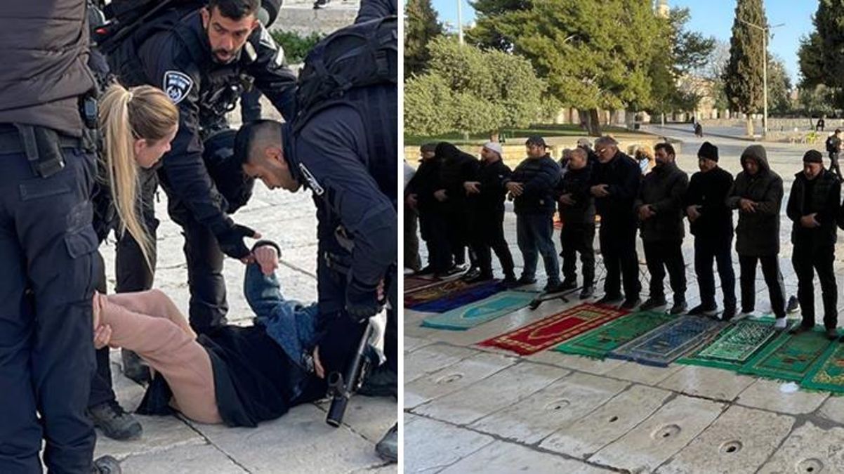 İsrail polisinden bir skandal daha! Namaz kılmak isteyen cemaate engel oldular