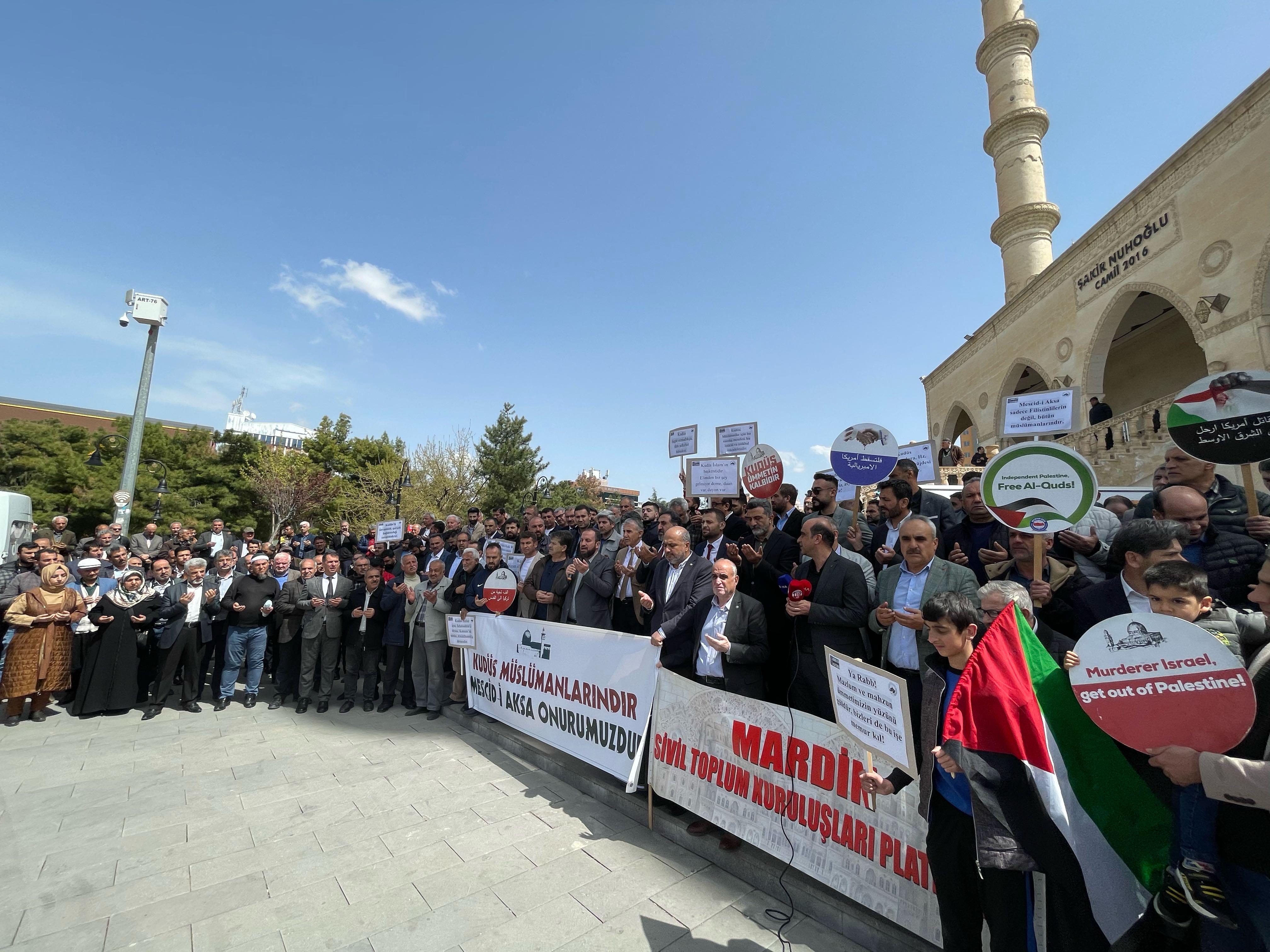 Diyarbakır, Mardin ve Şırnak'ta Mescid-i Aksa yönelik saldırılar kınandı