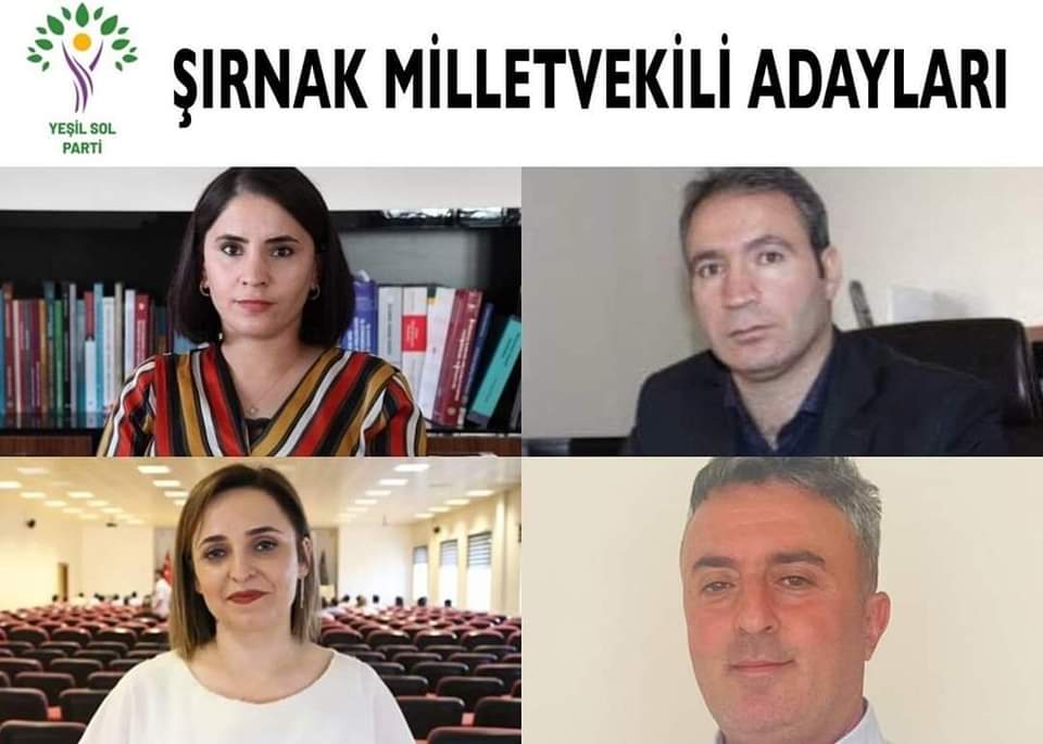 Şırnak Yeşil Sol Parti Milletvekili Adayları Belli Oldu