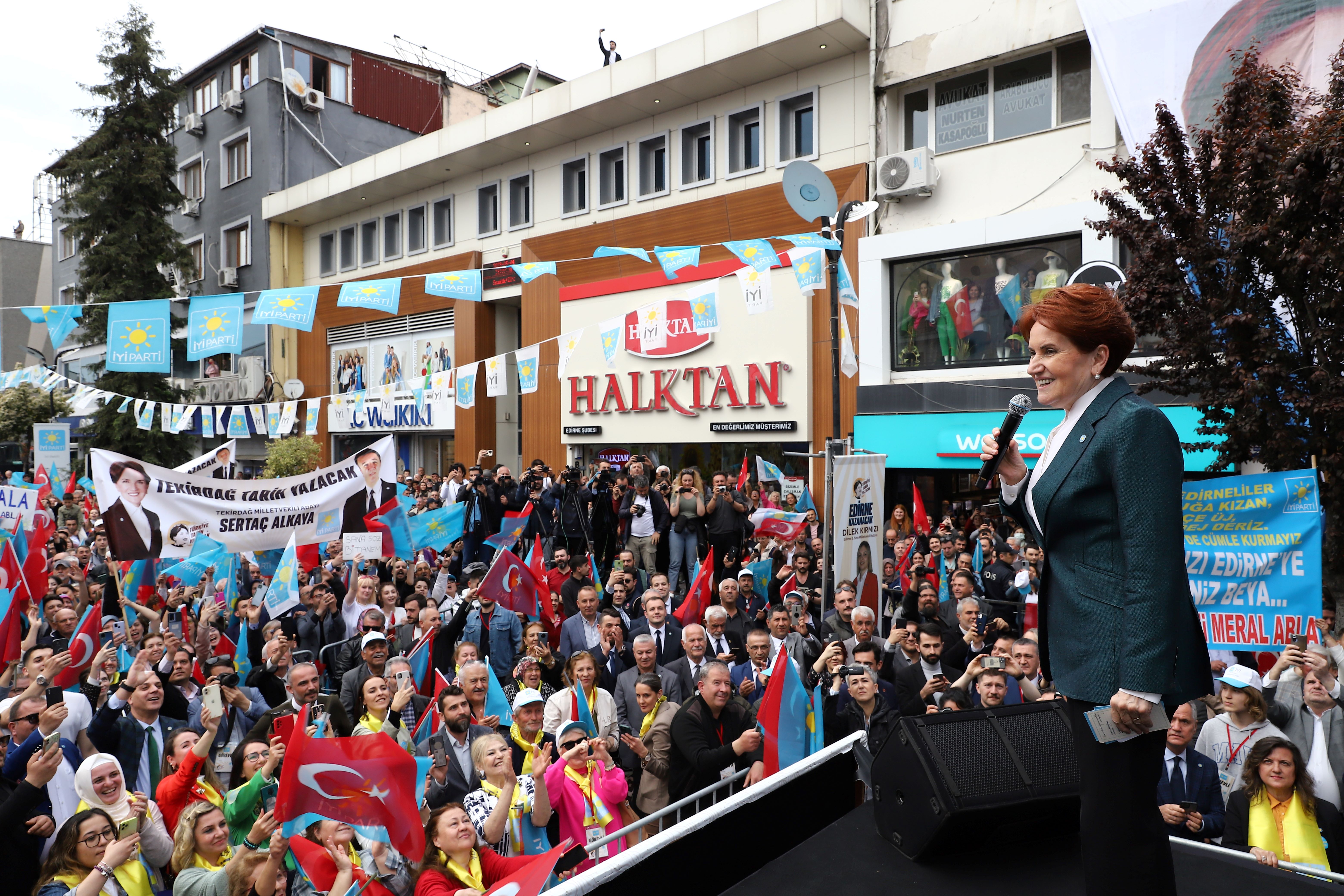 İyi Parti Genel Başkanı Meral Akşener'in Edirne Mitingi