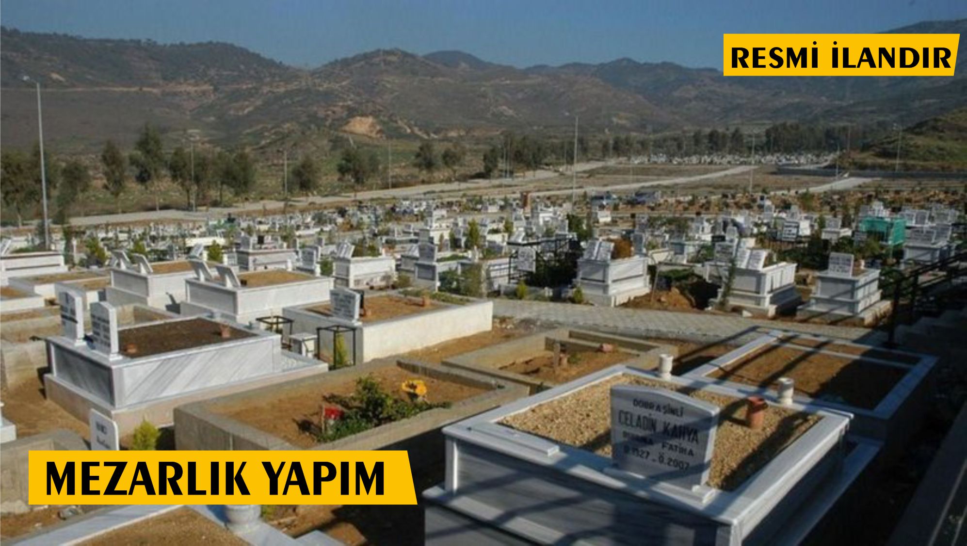 İLİMİZ MERKEZ YEŞİLYURT MAHALLESİ 723 ADA 2 NOLU PARSELDE MEZARLIK YAPIM İŞİ