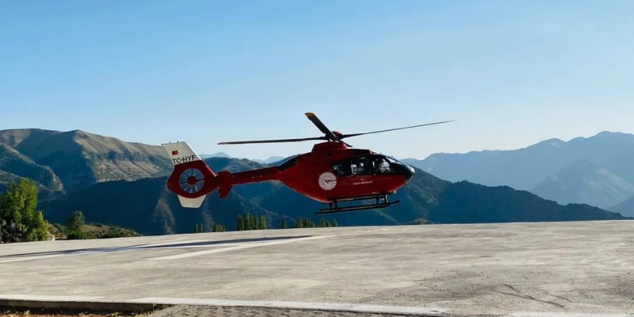 Şırnak'ta Ambulans Helikopter 6 Aylık Büşra Bebek İçin Havalandı