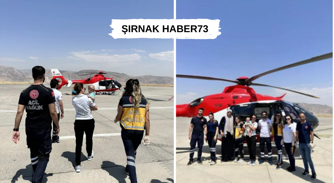 Şırnak'ta Boğazına Çengelli İğne Kaçan Çocuk, Helikopterle Şanlıurfa'ya Sevk Edildi