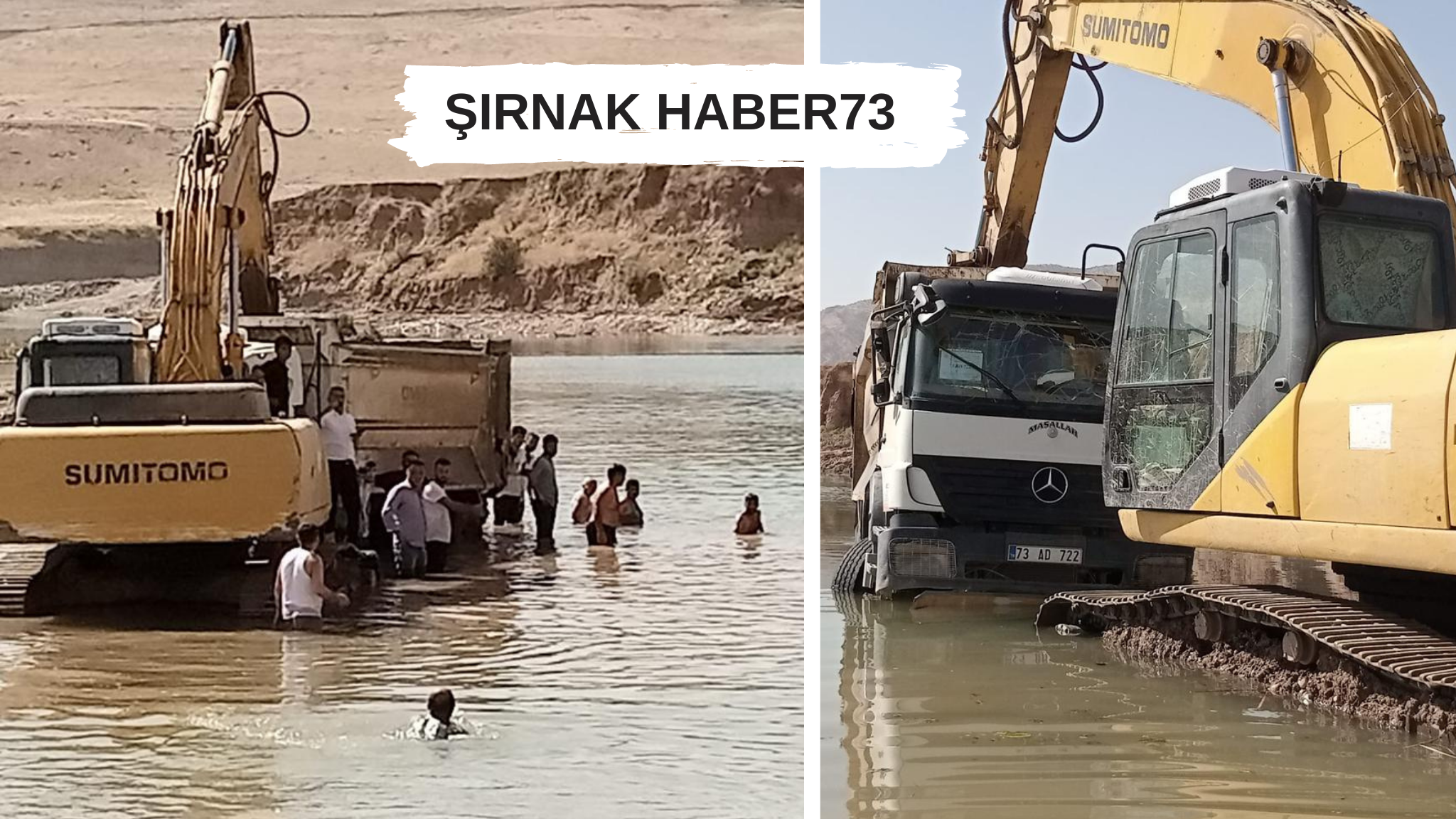 Cizre'de harfiyat kamyonu Dicle nehrine uçtu ; 1 Ölü