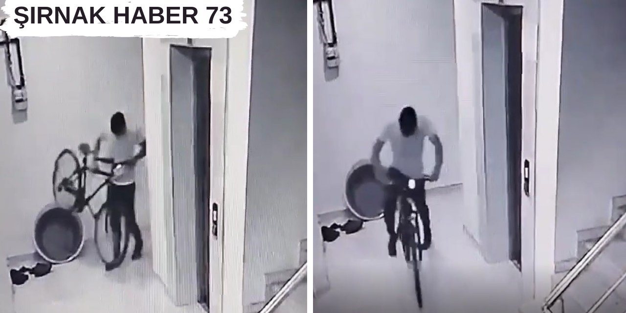 Bisiklet Hırsızı Kameraya Yakalandı!