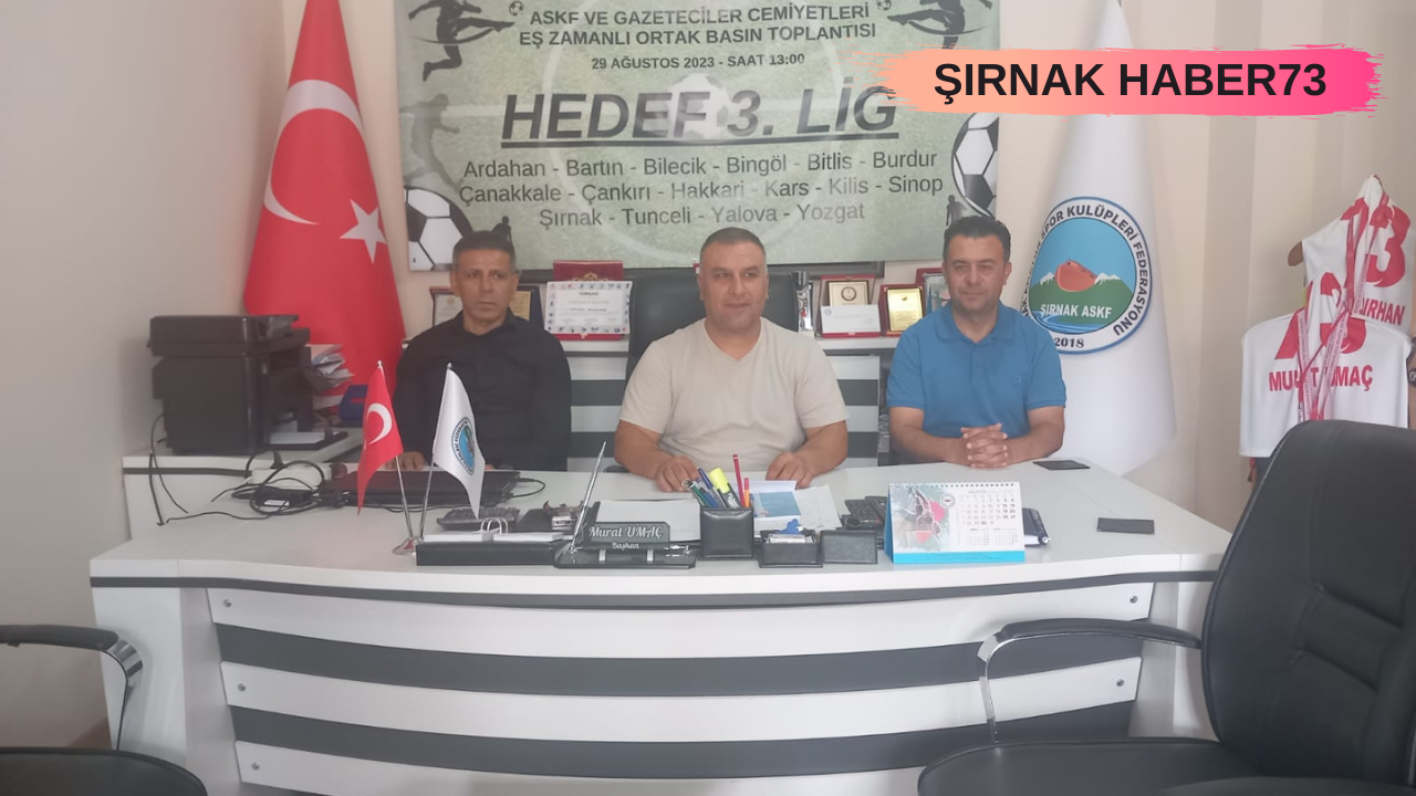 Şırnak Dahil 16 İl'de Amatör Spor Kulüpleri Federasyon Başkanları Ortak Basın Açıklaması Yaptı
