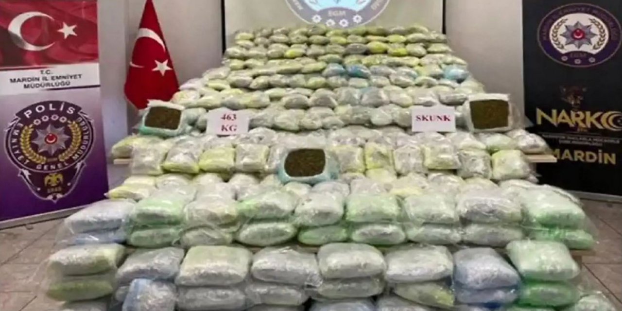 Mardin'de 463 Kilogram Uyuşturucu Ele Geçirildi