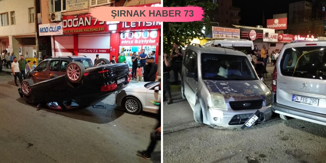 Cizre’de Otomobil ile Kamyonet Kafa Kafaya Çarpıştı: 5 Yaralı