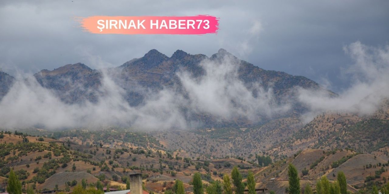 Şırnak'ta Yağmur sonrası sis bulutları kartpostallık fotoğraf oluşturdu