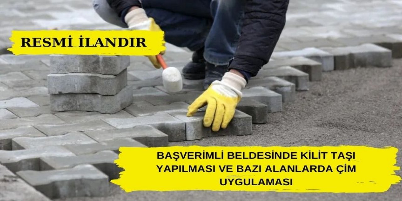 ARAÇ GARAJ YERİ İLE BAĞLANTI YOLU KİLİT TAŞI YAPILMASI VE BAZI ALANLARDA ÇİM UYGULAMASI