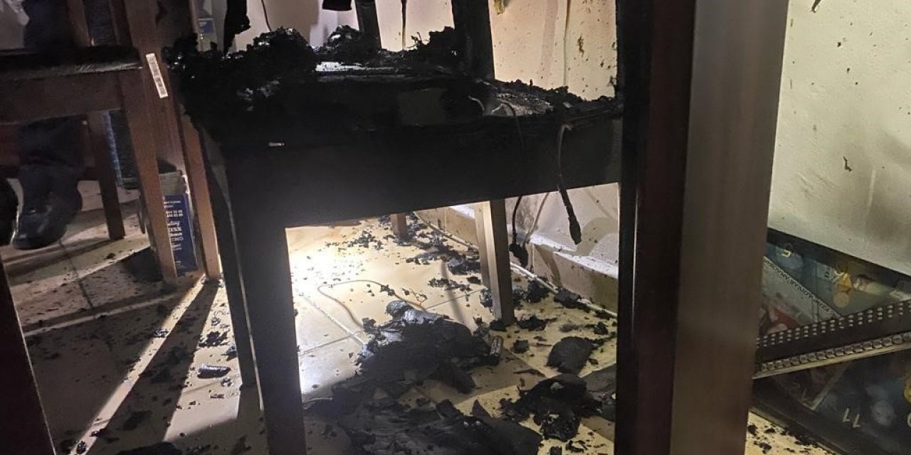 Bir evde çıkan yangında dumandan etkilenen 4 kişi hastaneye kaldırıldı