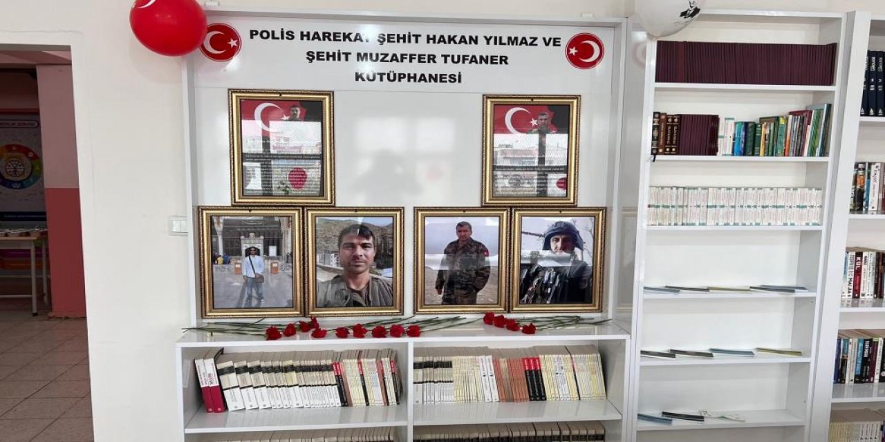 Şırnak'ta şehit özel harekat polisleri adına kütüphane açıldı