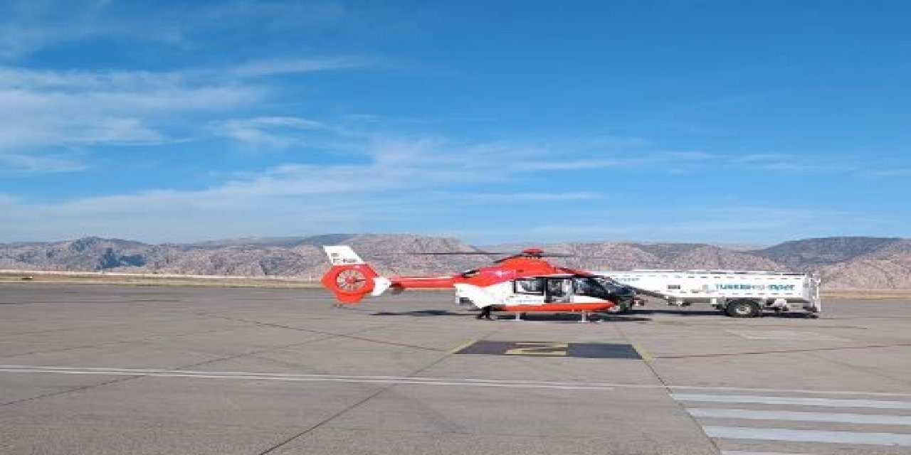 Şırnak'ta yaralanan çocuk ambulans helikopter ile sevk edildi