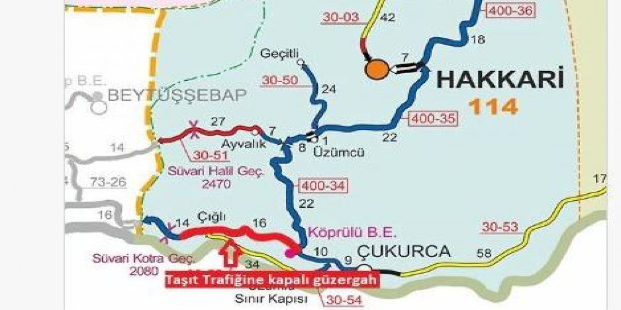 Karayolları Genel Müdürlüğü Açıkladı! Şırnak Hakkari Yolu Ulaşıma Kapandı