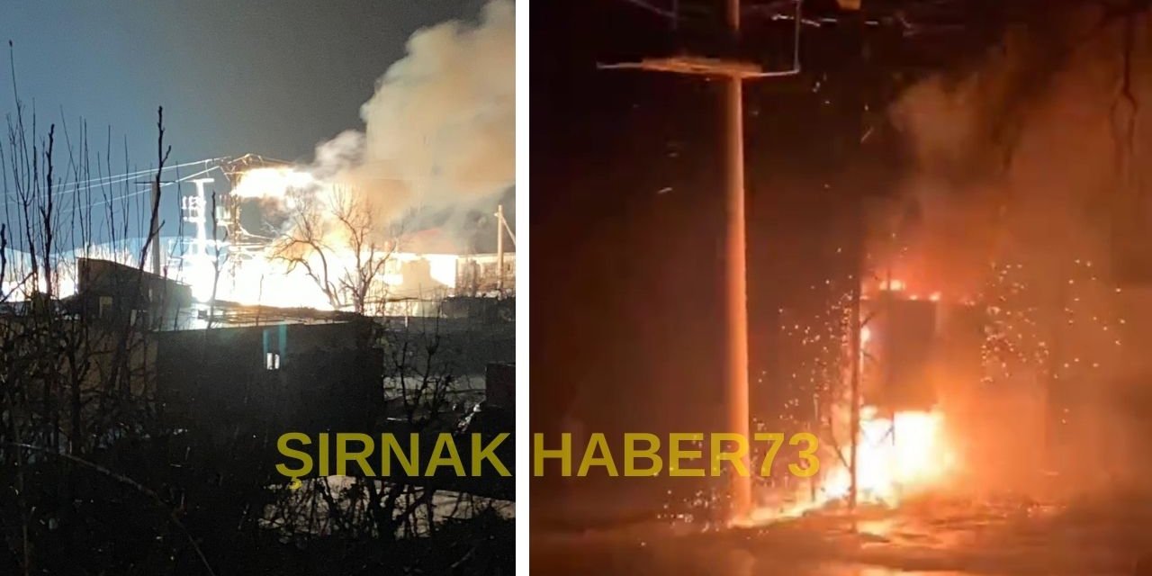 Şırnak'ta elektrik trafosunda yangın çıktı: O anlar kamerada