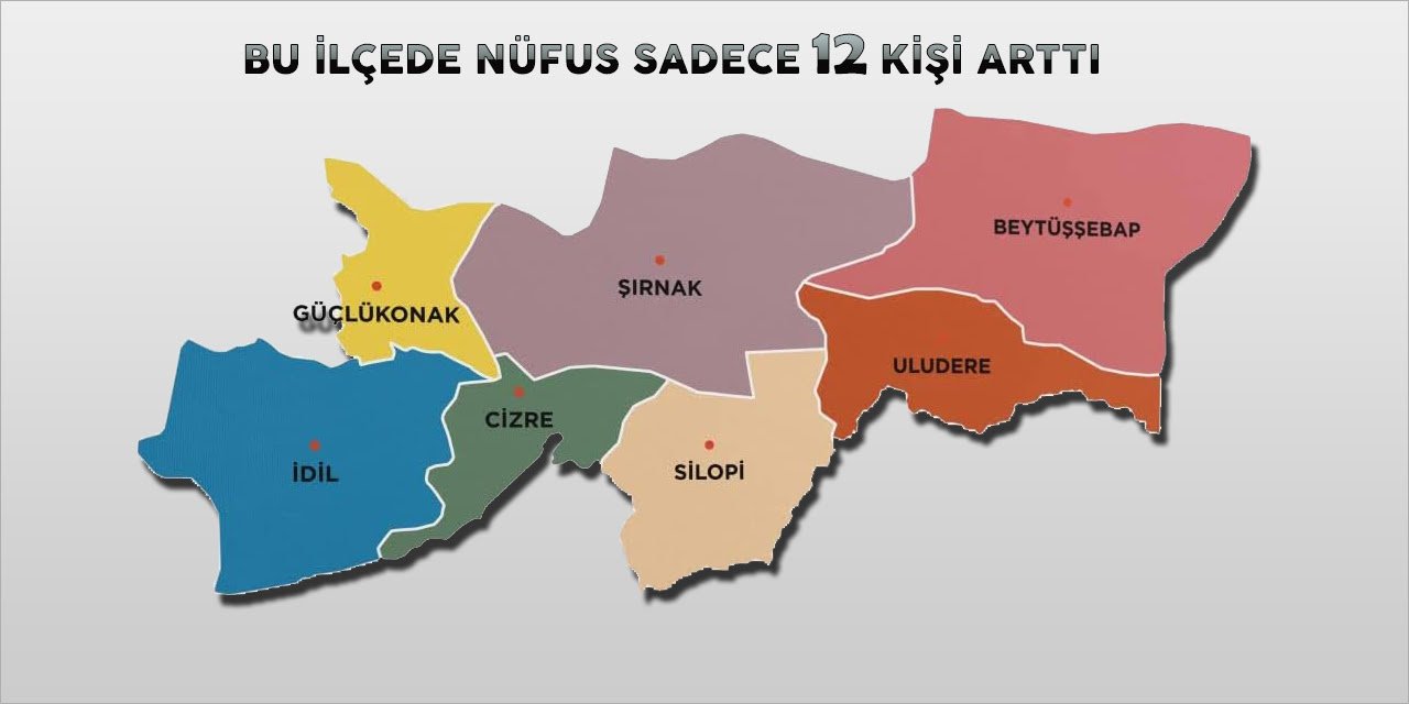 Şırnak ve ilçelerin 2023 yılı nüfusu belli oldu