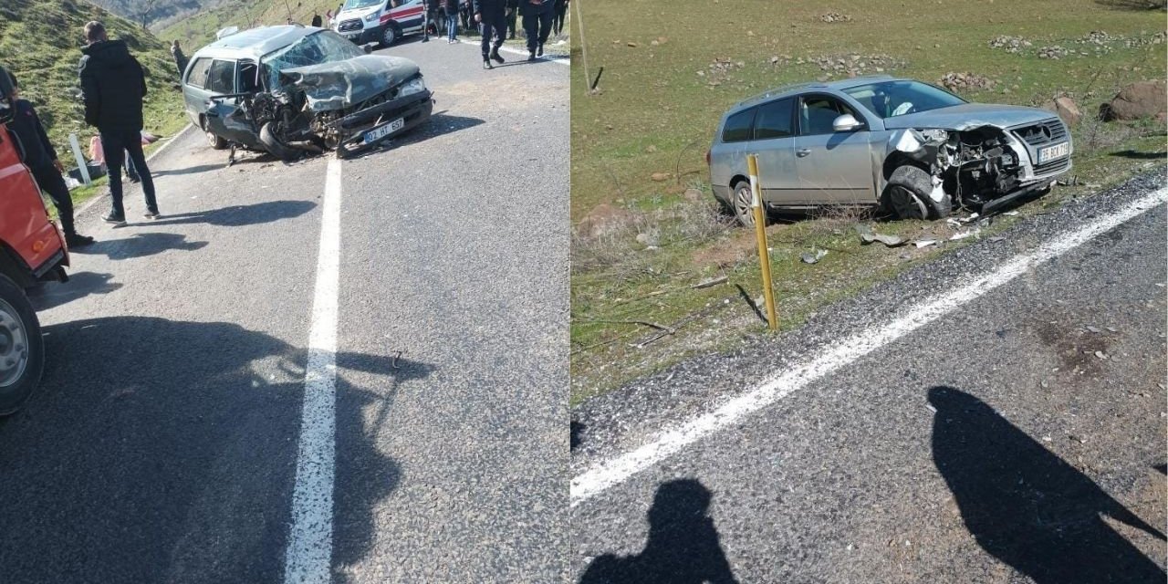 Diyarbakır yolunda iki otomobil kafa kafaya çarpıştı: 1 ölü, 3 yaralı