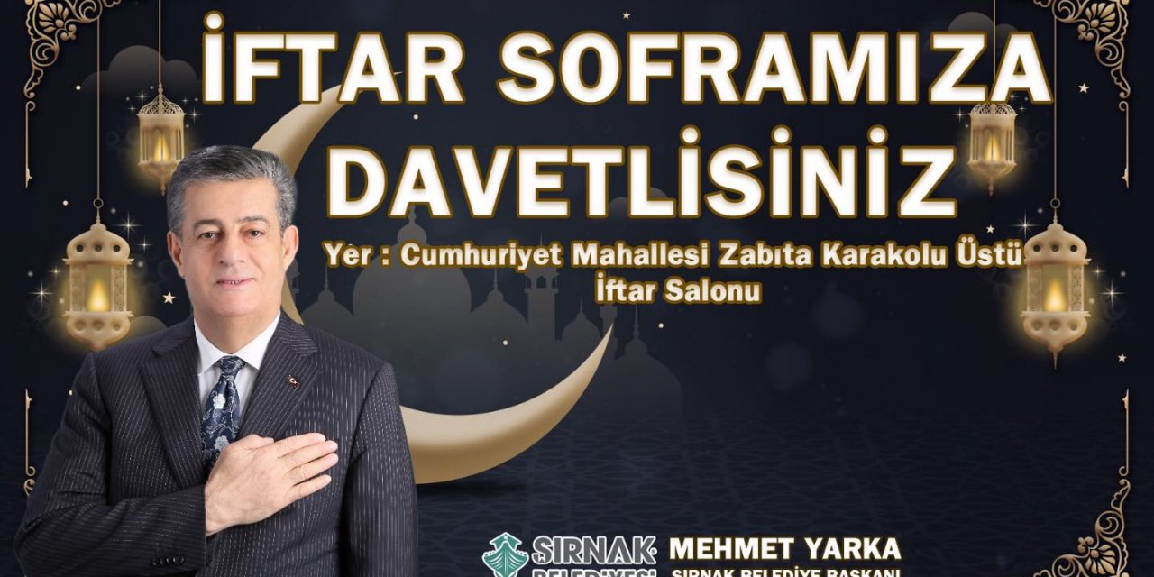 Şırnak Belediyesi İftar Çadırı Kuracak! Hergün 1000 Kişiye İftar