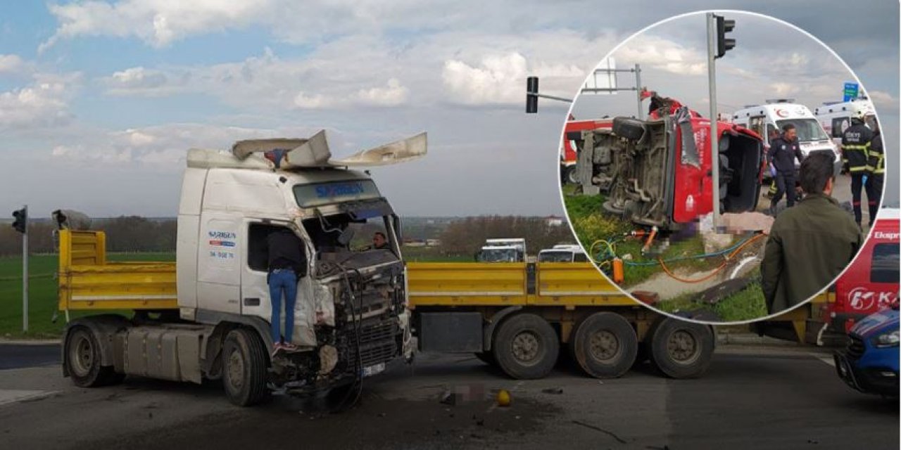 Feci Kaza: Tır, Yolcu Minibüsüne Çarptı: 5 Kişi öldü, 10 Kişi Yaralandı!