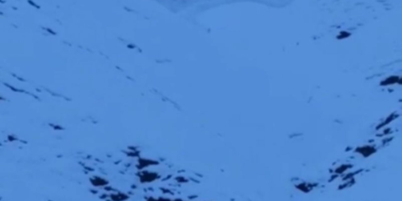 Şırnak’ta yoğun kar yağışından sonra çığ düştü, o anlar kamerada