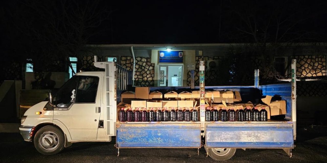Mardin'de 1500 litre kaçak alkol ele geçirildi