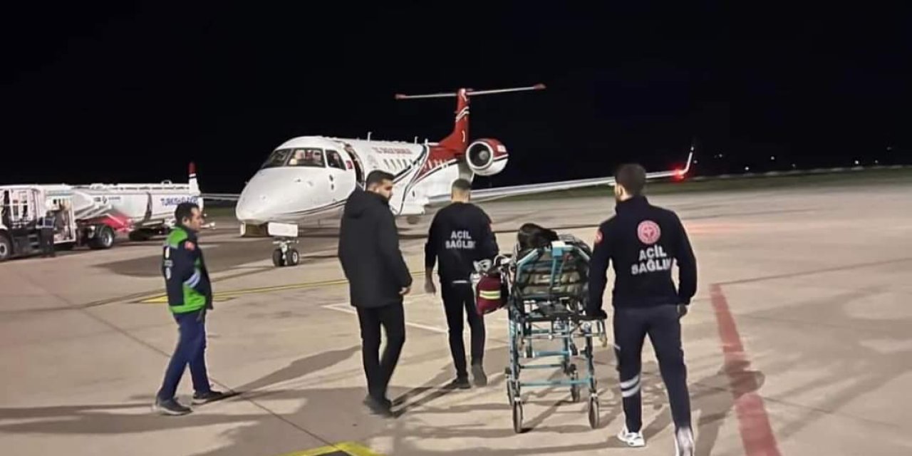 Şırnak'ta kalp rahatsızlığı olan kadın ambulans uçakla sevk edildi