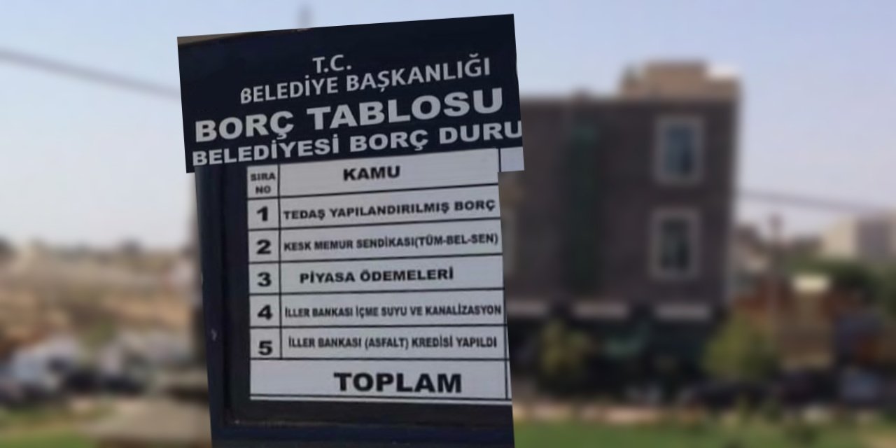 Şırnak’ta o belediyenin başkanı borç durumunu paylaştı