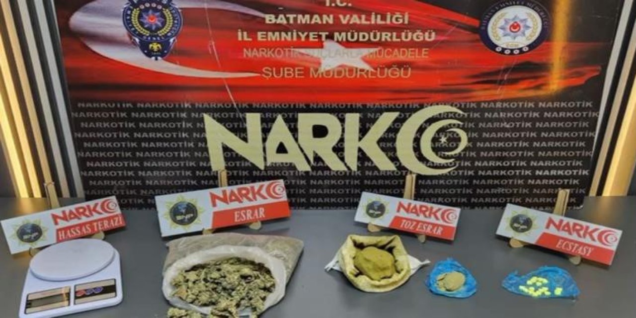 Batman’da yaklaşık 3 kilo uyuşturucu ele geçirildi: 1 kişi gözaltına alındı