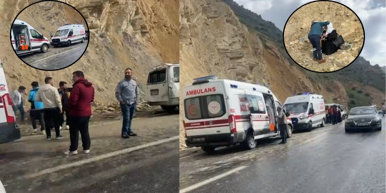 Şırnak'tan Hakkari'ye Giden Minibüs Devrildi: 6 Kişi Yaralandı!