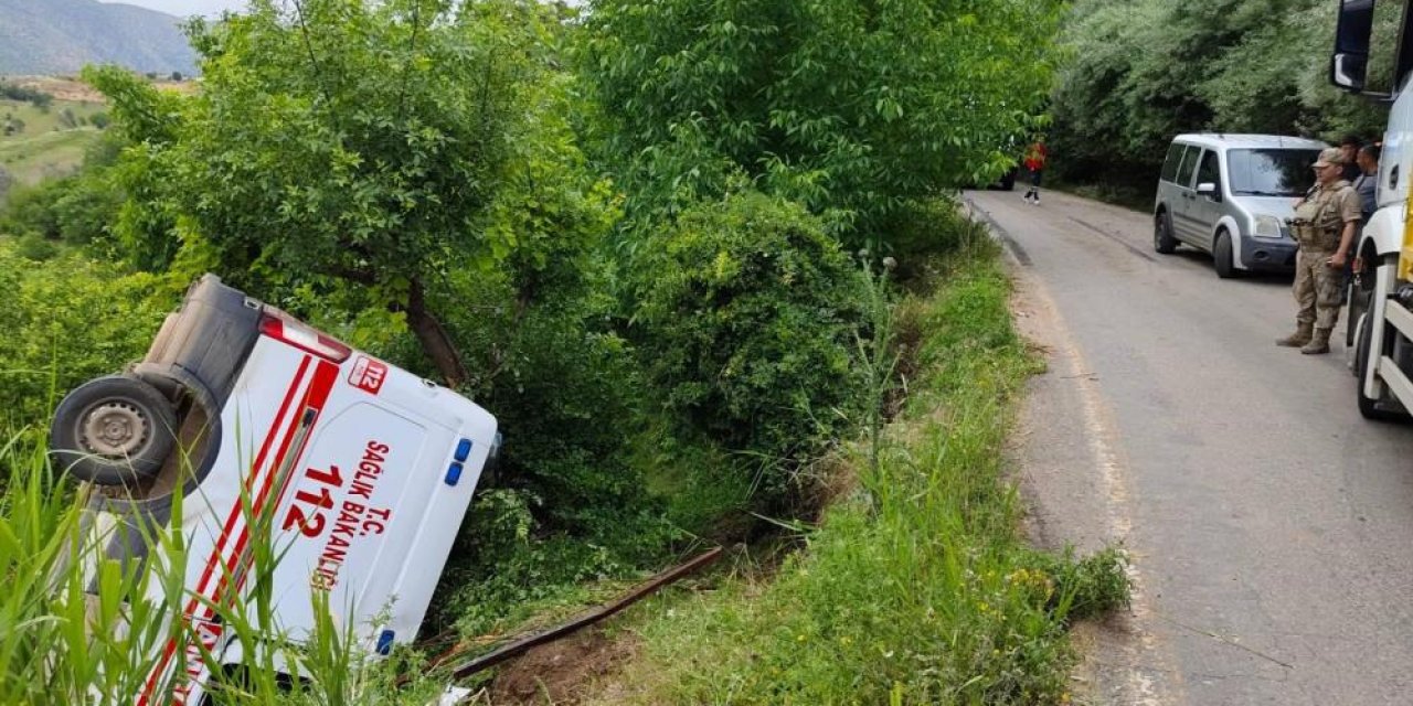 Akrep sokması vakasına giden ambulans kaza yaptı