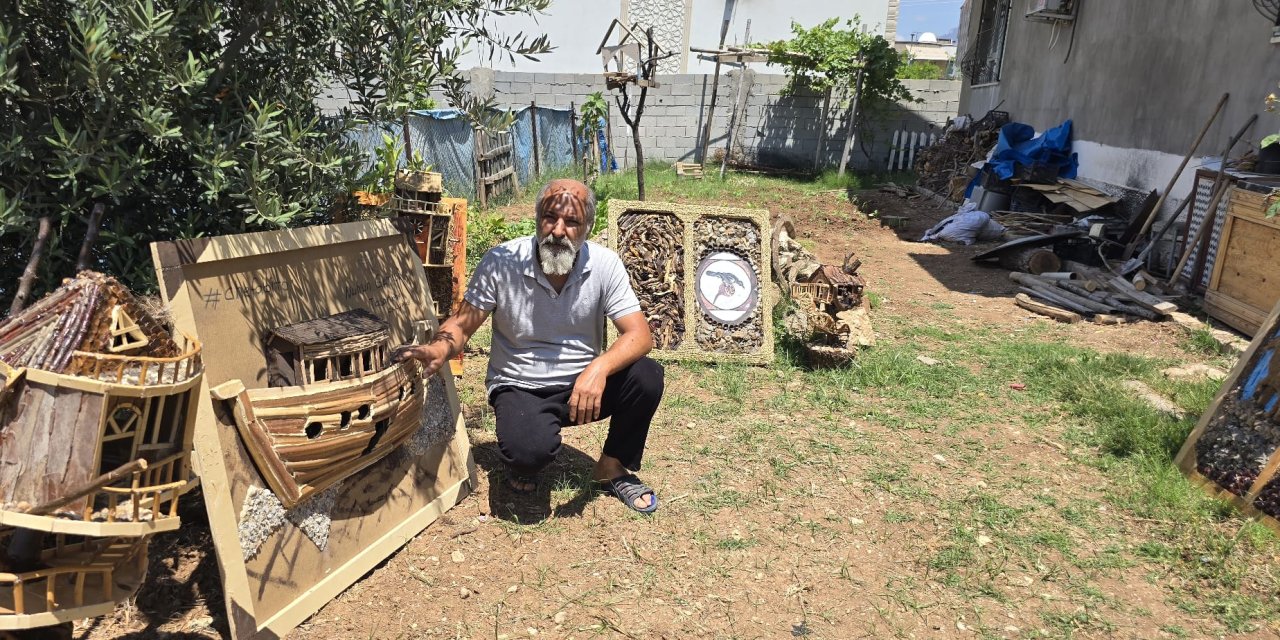 Şırnaklı Sanatçı Chefabito, Doğadan Topladığı Malzemelerle Eşsiz Eserler Yaratıyor