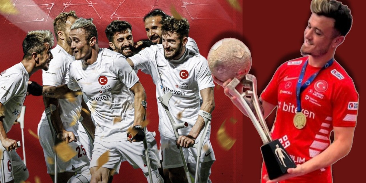 Türkiye Ampute Milli Futbol Takımı Avrupa Şampiyonu! Vali Atay, Şırnaklı futbolcuyu tebrik etti