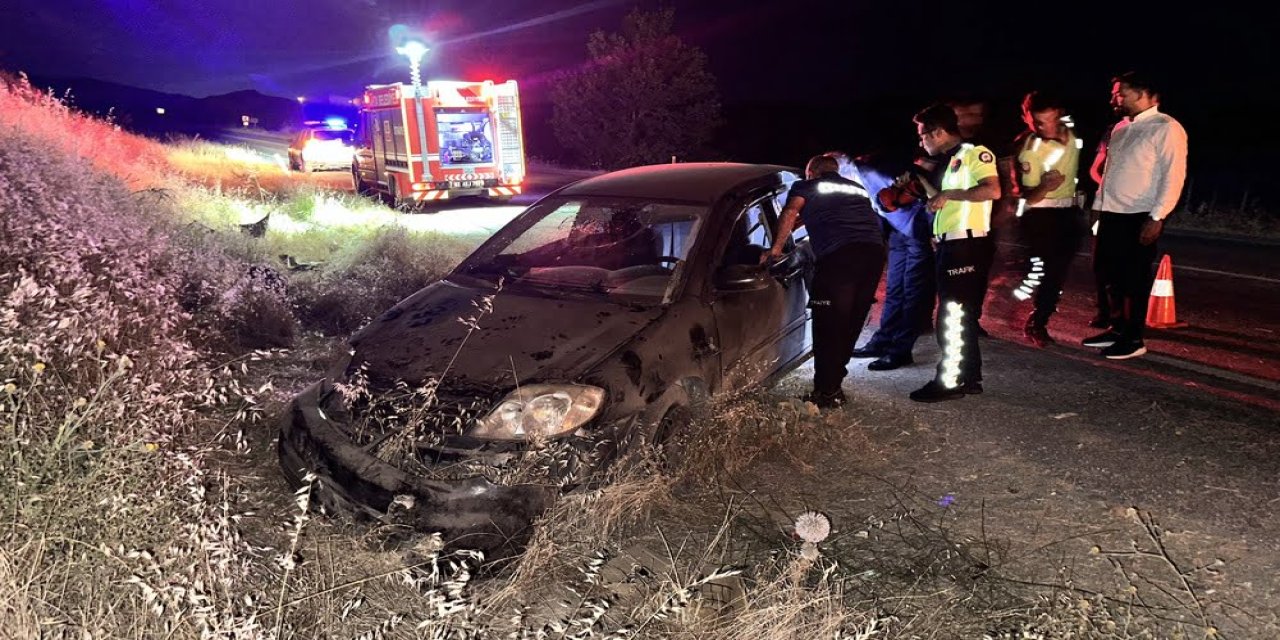 Şarampole devrilen araçta 1 kişi öldü, 6 kişi yaralandı