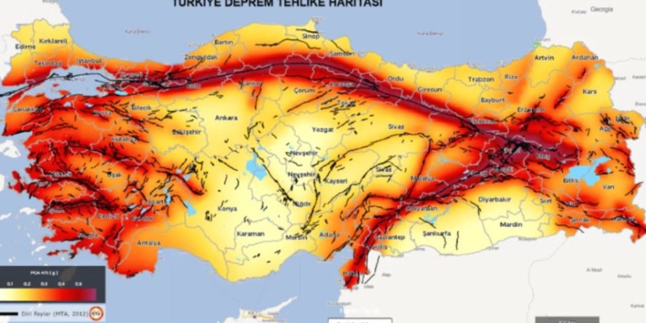 MTA Güncel Fay Hattı Haritasını Yayınladı! Türkiye'nin Deprem Risk Bölgeleri Açıklandı