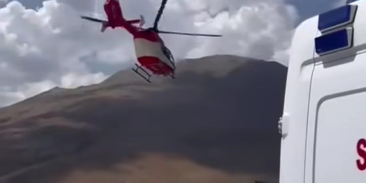 Van’da yüksekten düşen çocuk ambulans helikopterle ile ulaştırıldı