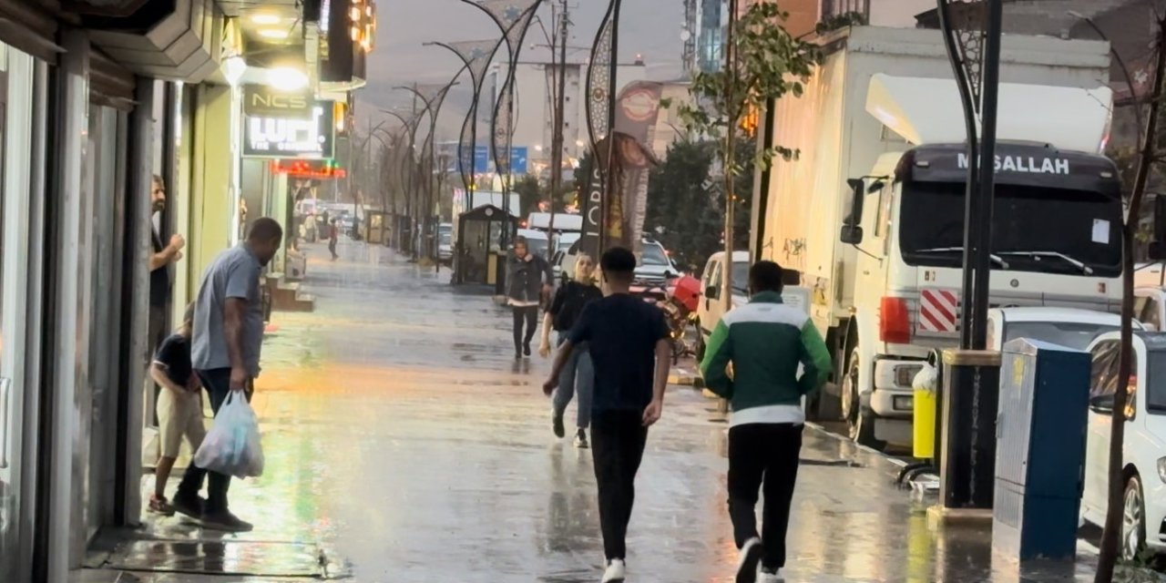 Hakkari'de yaz ortasında yağmur sürprizi sevindirdi