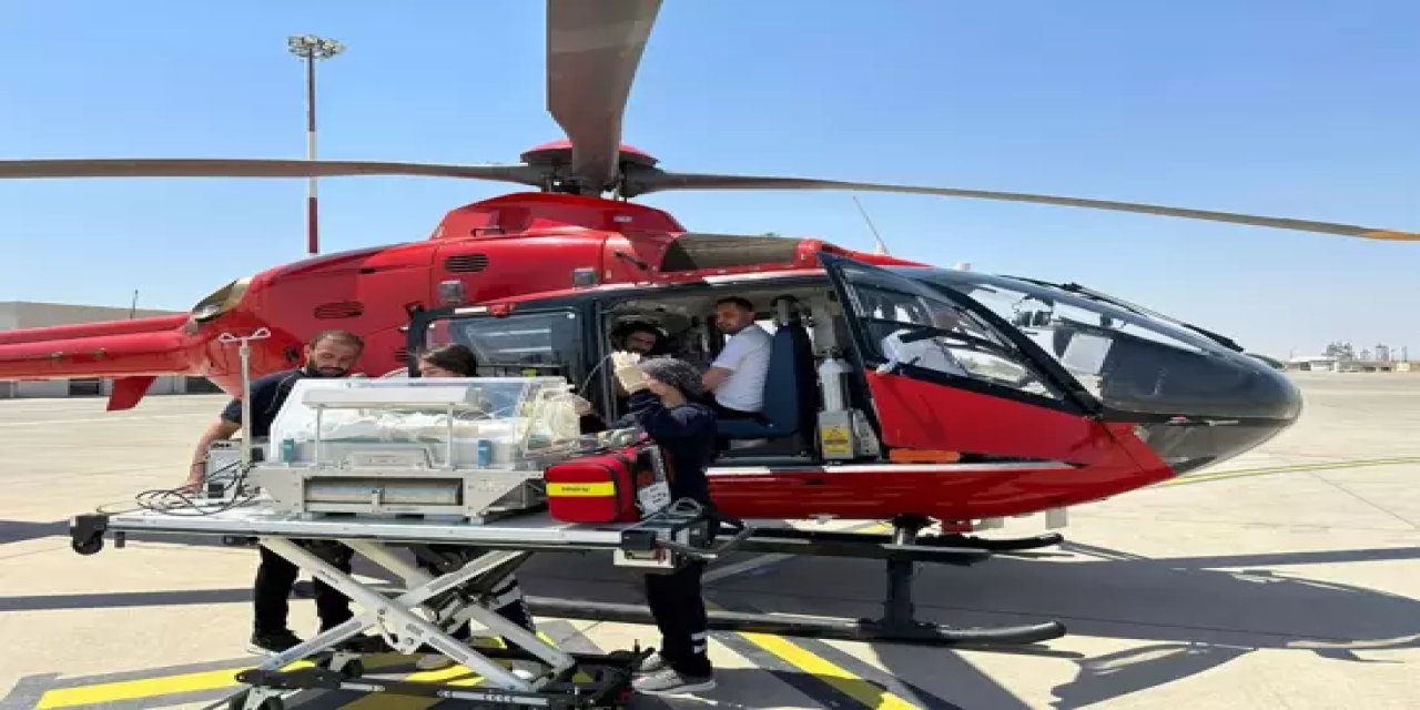 Şırnak’ta Ambulans Helikopter 52 Günlük Umut Bebek İçin Havalandı