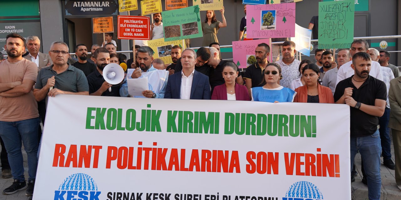 Şırnak’ta Ağaç Kesimine Karşı Sivil Toplum Kuruluşları Ayakta