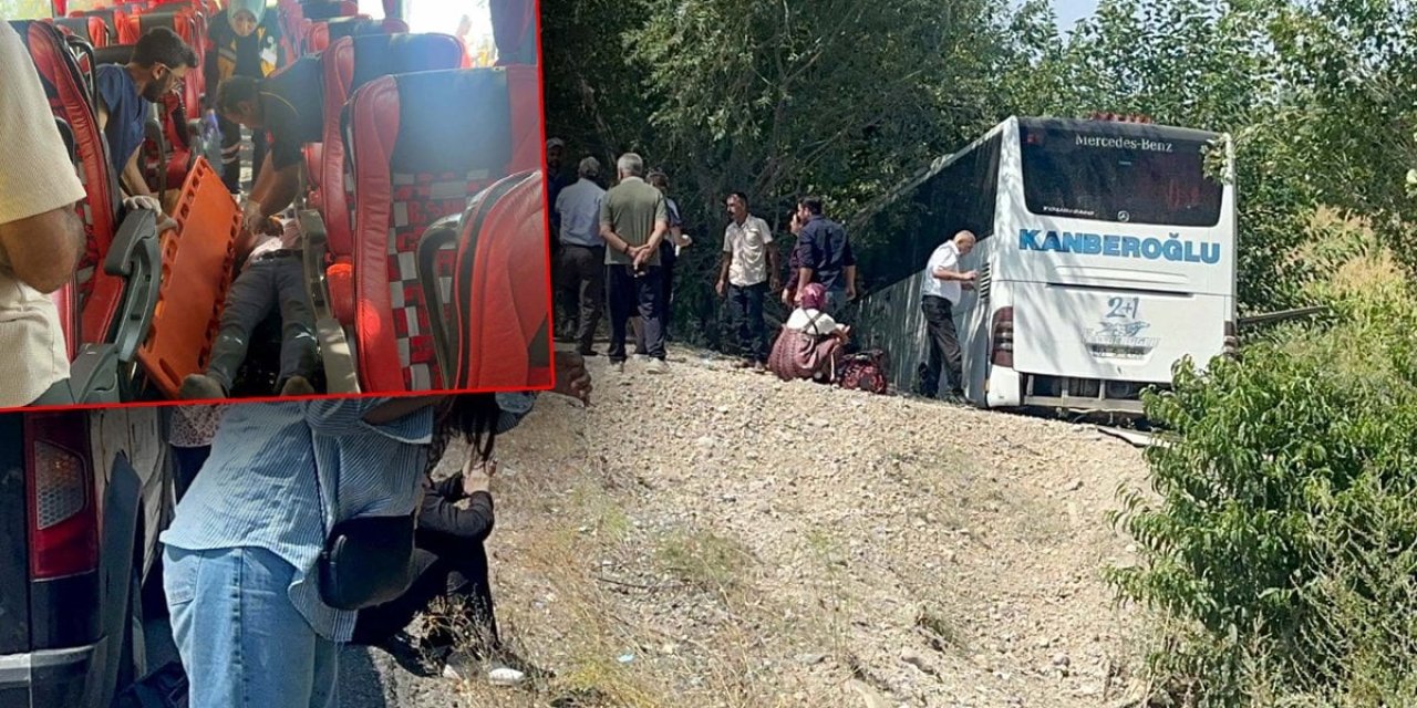 Yolcu otobüsü, mısır tarlasına girdi! 2'si ağır 14 yaralı