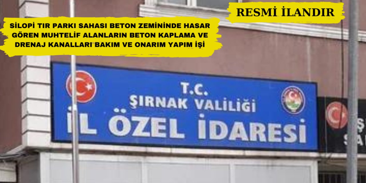 BETON KAPLAMA VE DRENAJ KANALLARI BAKIM VE ONARIM YAPIM İŞİ