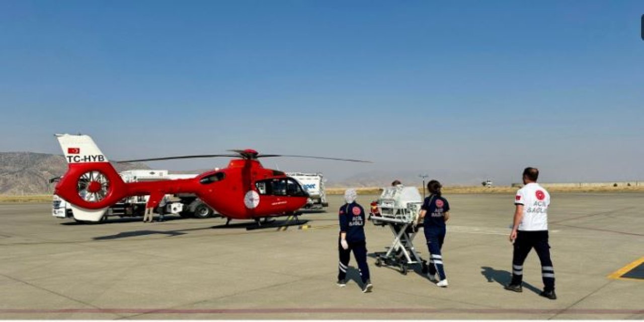 Şırnak'ta Helikopter Ambulans 2 Günlük Bebek İçin Havalandı