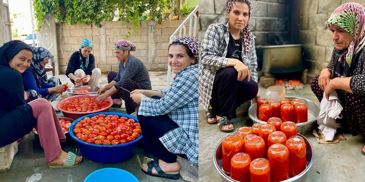 Şırnaklı Köylülerin Geleneksel Konserve Hazırlama Yöntemi! 1 Yıl Taze Kalan Lezzet!