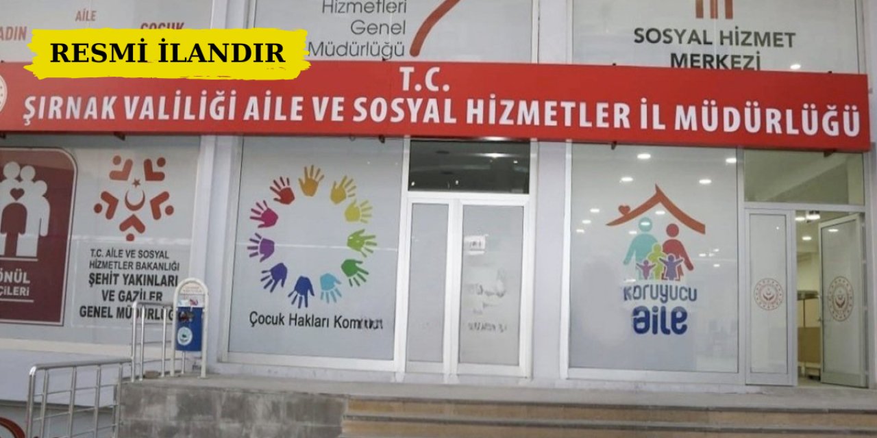 Şırnak Aile Ve Sosyal Hizmetler İl Müdürlüğüne Malzeme Dahil Yemek Hazırlama Ve Dağıtım Hizmet Alımı