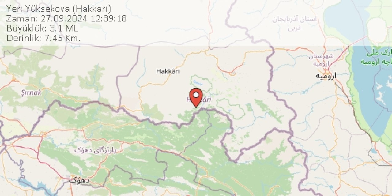 Hakkari'de Deprem!