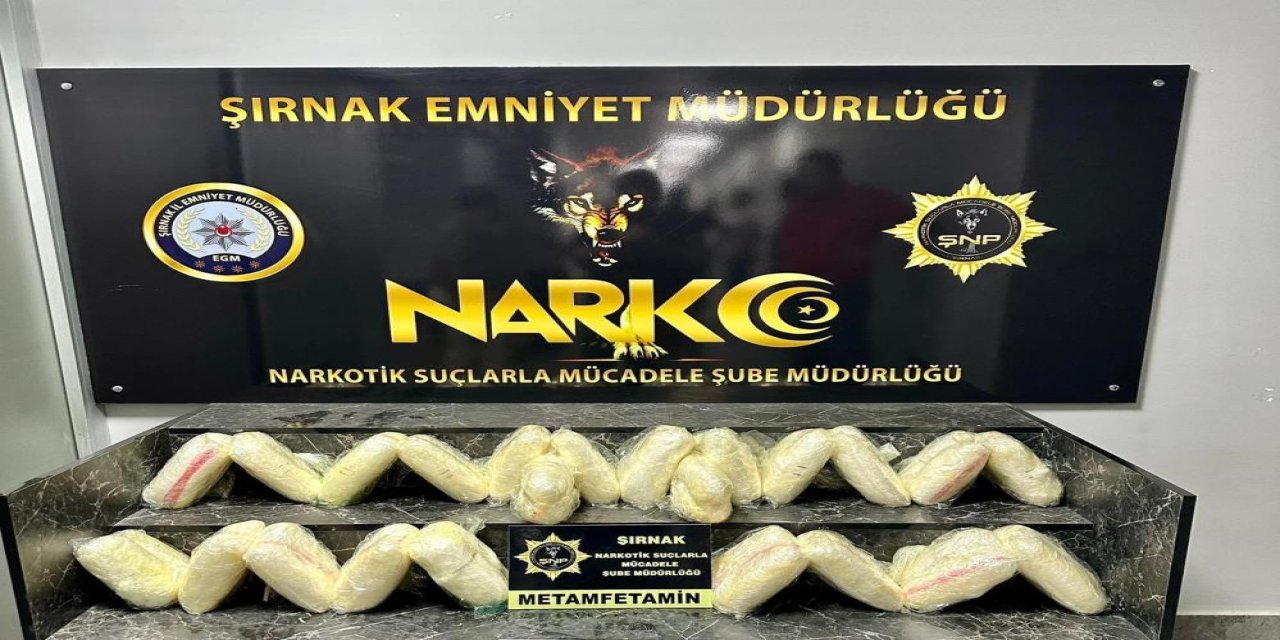 Şırnak'ta 23.5 kilo metamfetamin yakalandı: 3 kişi tutuklandı