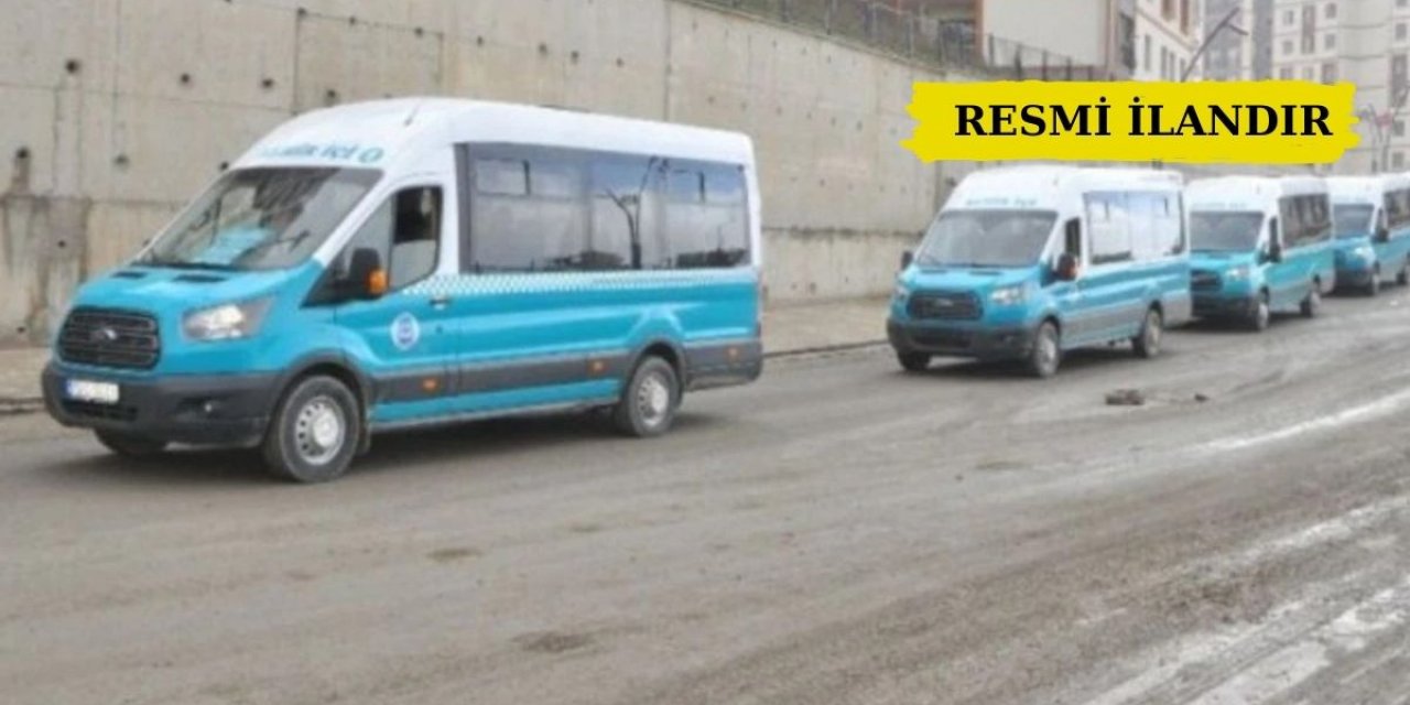 Şırnak Belediyesi 8 Minibüs Alacak