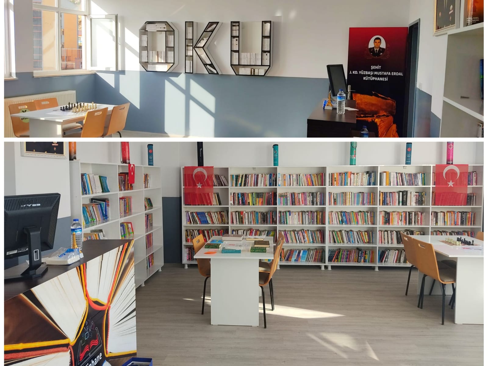 Şehri Nuh Ortaokulunda Şehit J. Kd. Yüzbaşı Mustafa Erdal Kütüphanesinin Açılışı Yapıldı