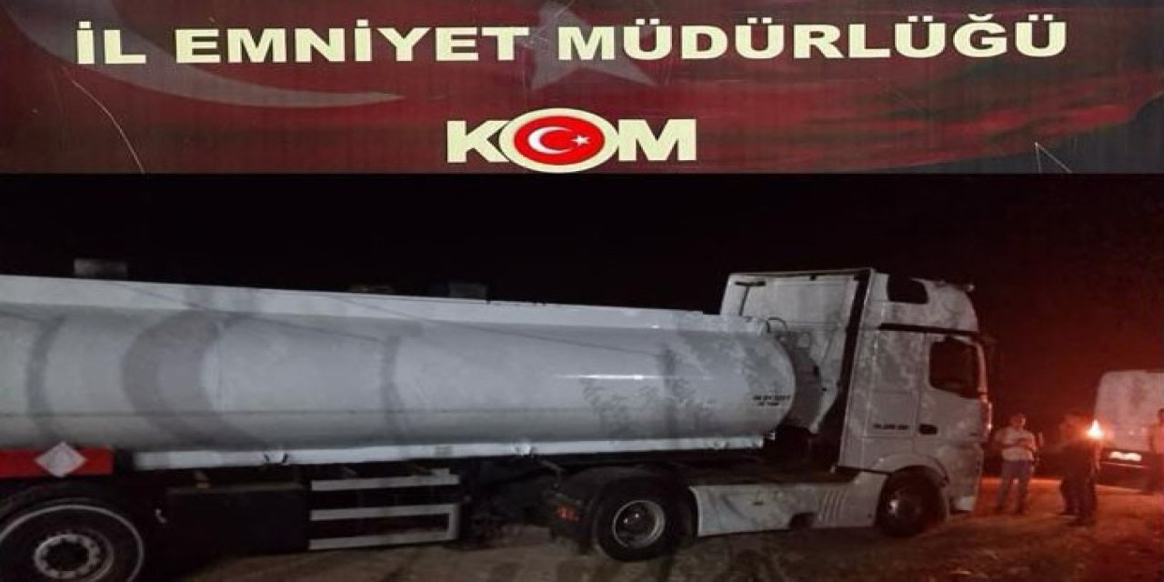 Durdurulan tankerde 26 ton 424 litre kaçak akaryakıt ele geçirildi