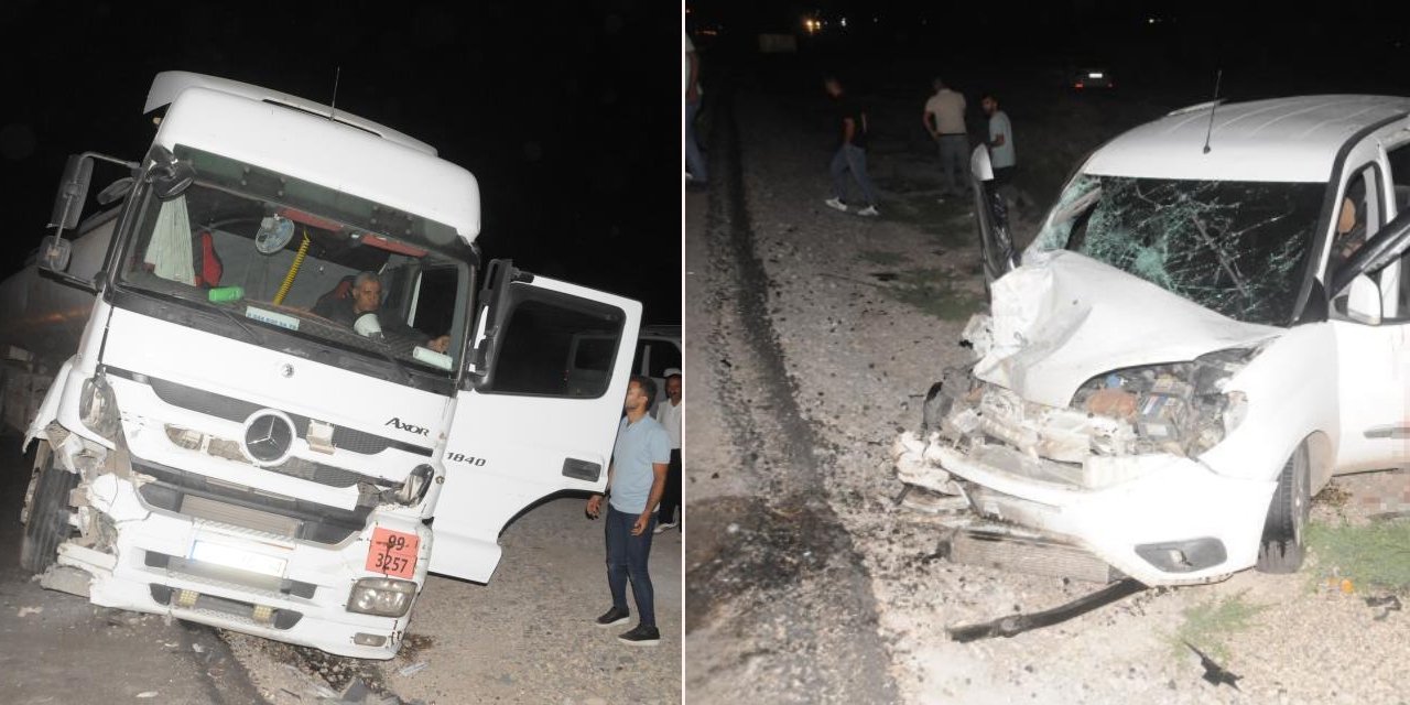 Cizre-Silopi karayolunda tır ile ticari araç çarpıştı: 3 yaralı